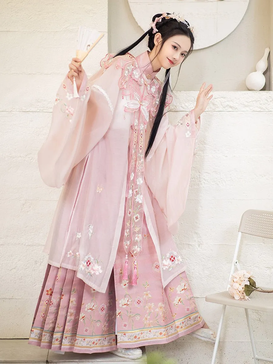 Flower Dream Hanfu Dress Mamian Skirts