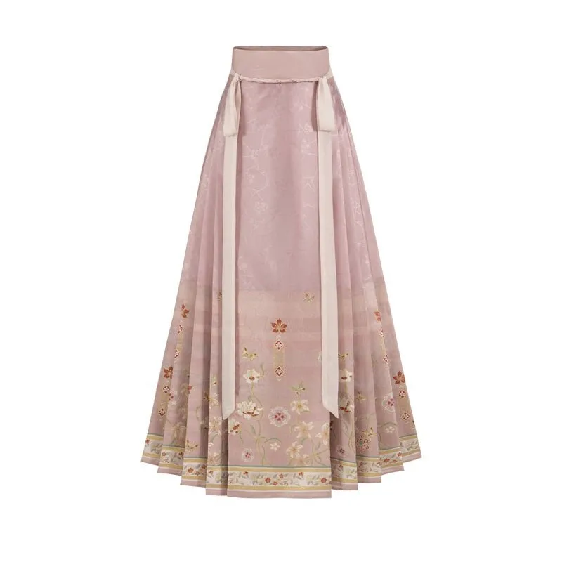 Flower Dream Hanfu Dress Mamian Skirts