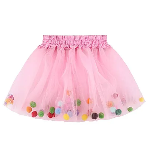 Fluffy Pom Pom Tutu for Toddler Girls