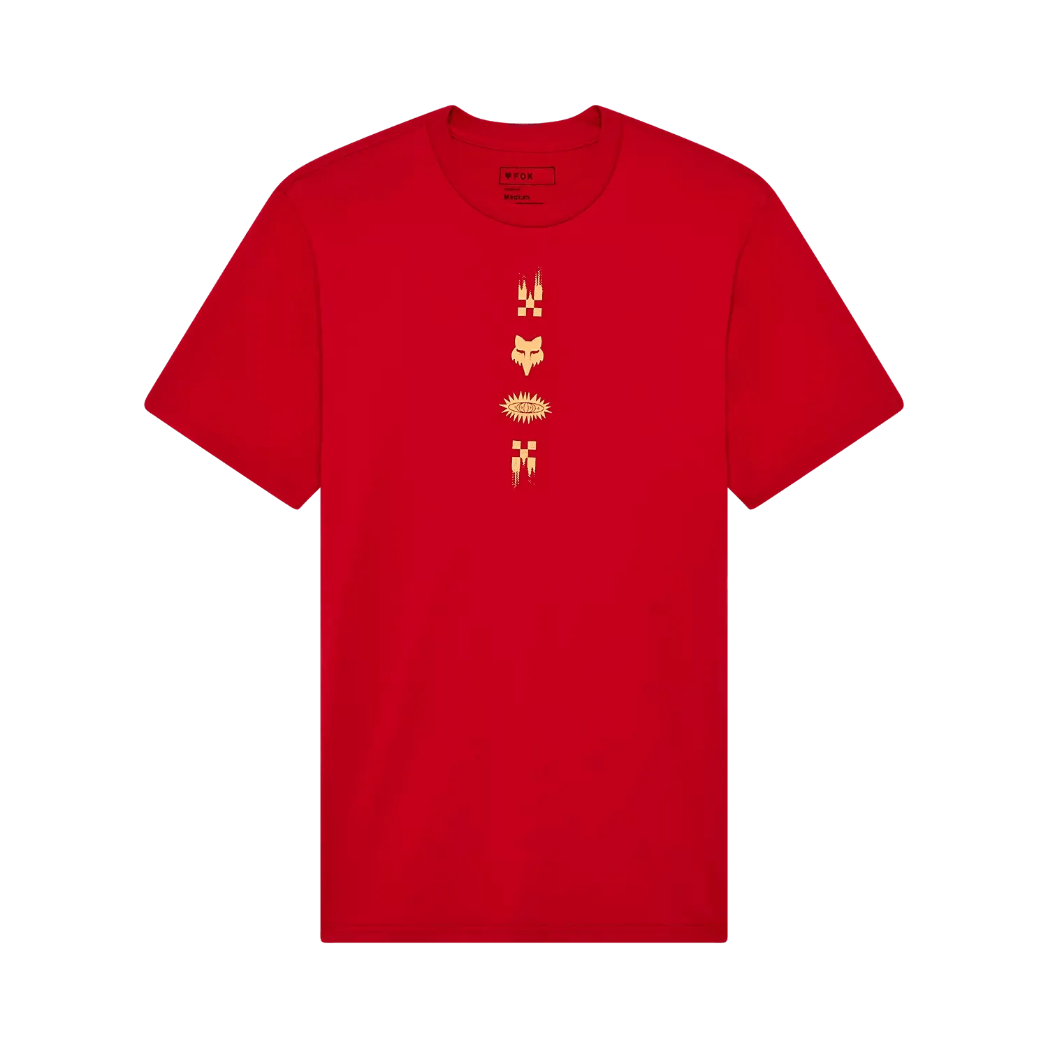 Fox Checkered Premium Tee Cardinal Red