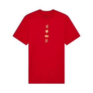 Fox Checkered Premium Tee Cardinal Red