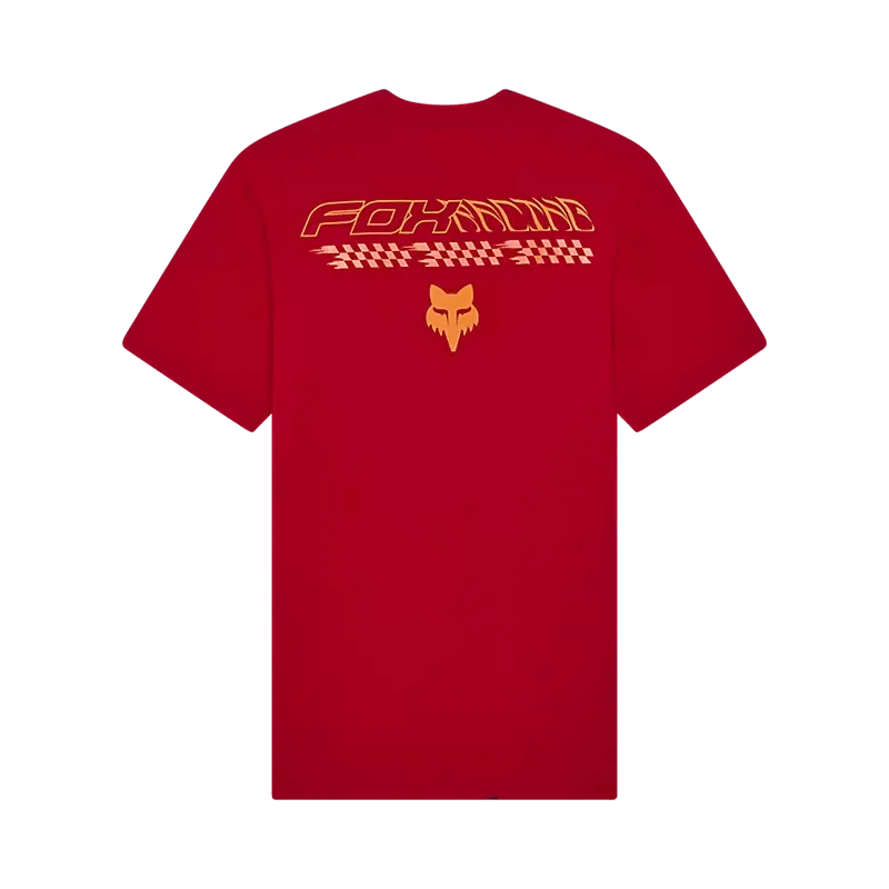 Fox Checkered Premium Tee Cardinal Red