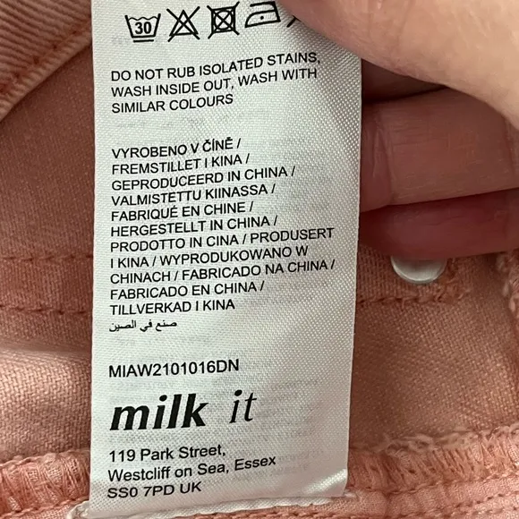 Free People MILK IT Pink Flare Jeans Cutout Waist Size 24 Boho Streetwear Cotton