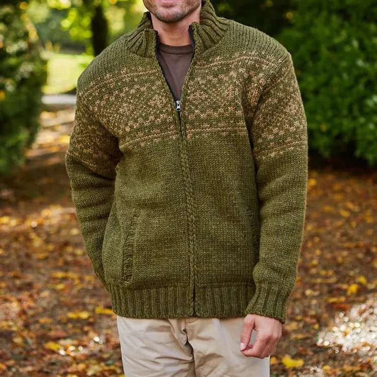 Full-Zip Knit Sweater for Casual Comfort