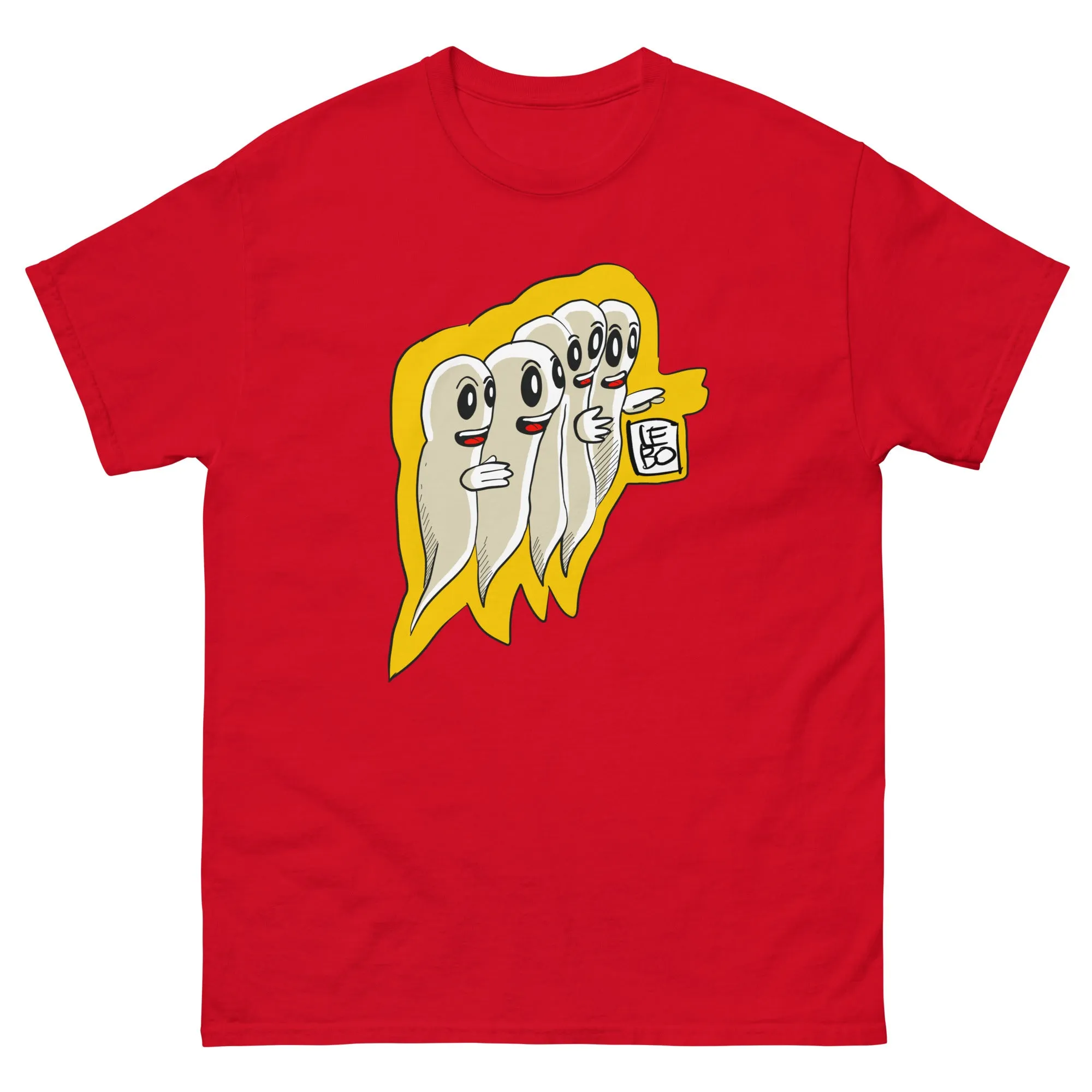 Gaggle of Friendly Ghosts - Lebo Short Sleeve Unisex T-Shirt