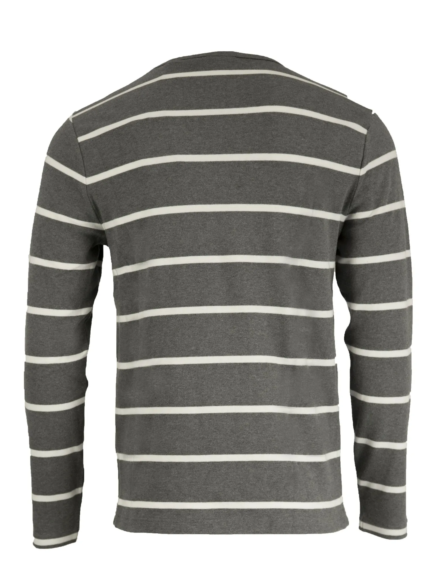 GANT Men's O1 Breton Stripe Long Sleeve Shirt, Medium, Dark Grey