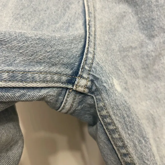 Gap Straight-Leg Distressed Tall Light-Wash Jeans