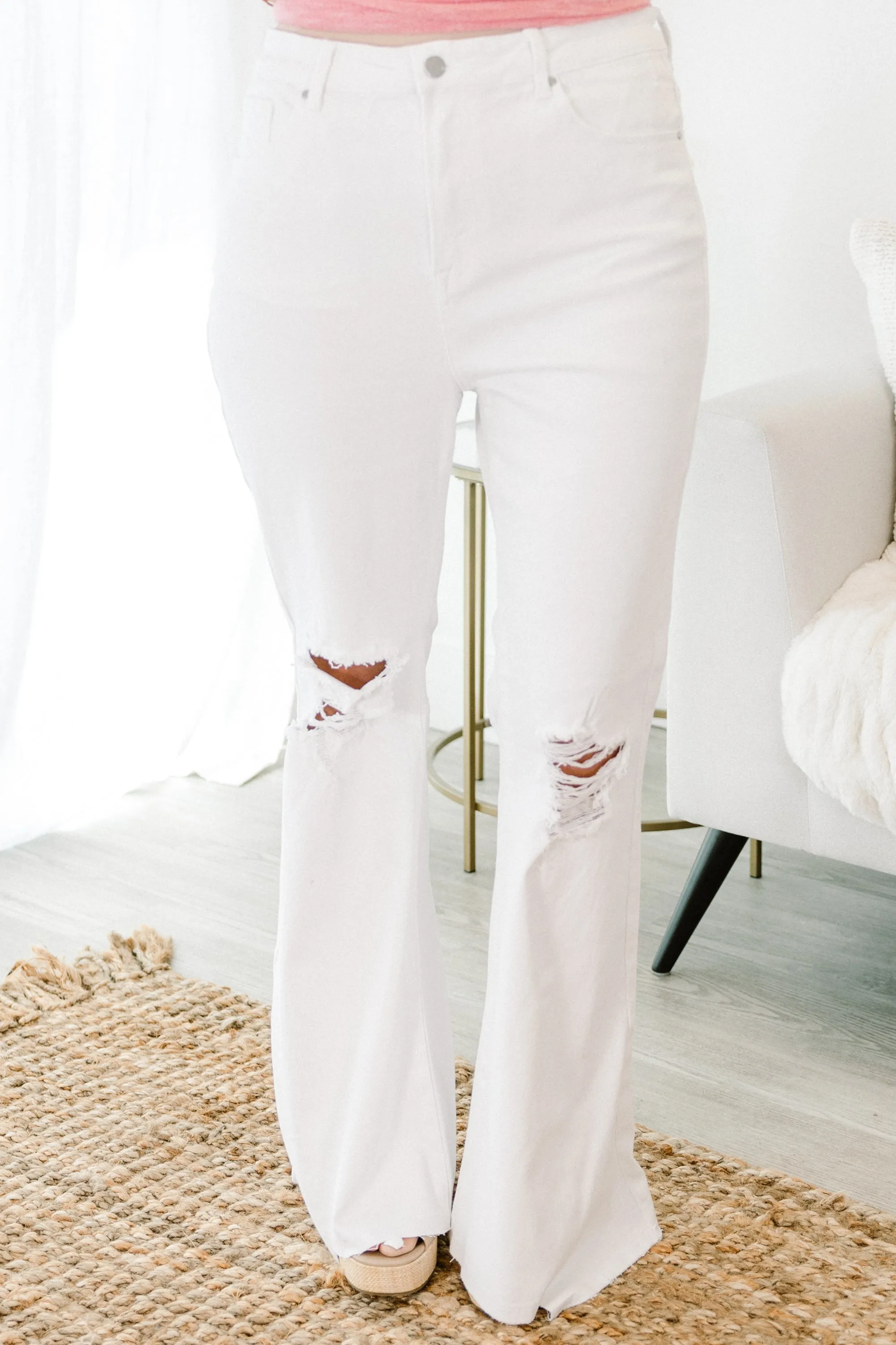 Get A Glimpse Jeans, White