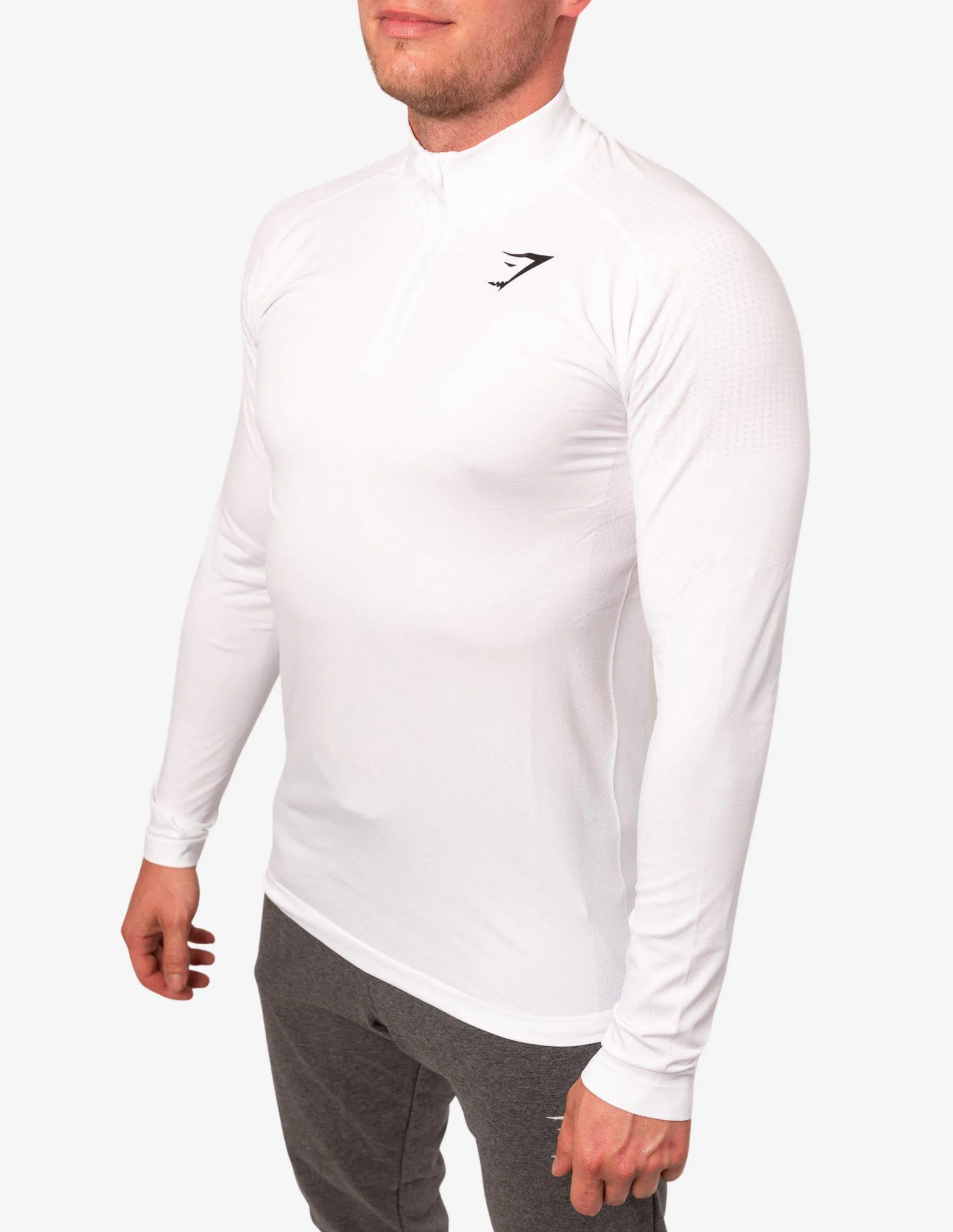 Ghost 1/4 Zip Pullover  White