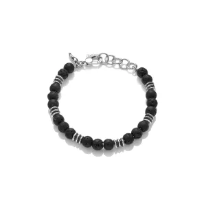 Giovanni Raspini Black Tris Black Silver 925 Lava Stone 10492L
