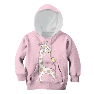 Giraffe And Bird Custom Cosplay Kid Hoodie