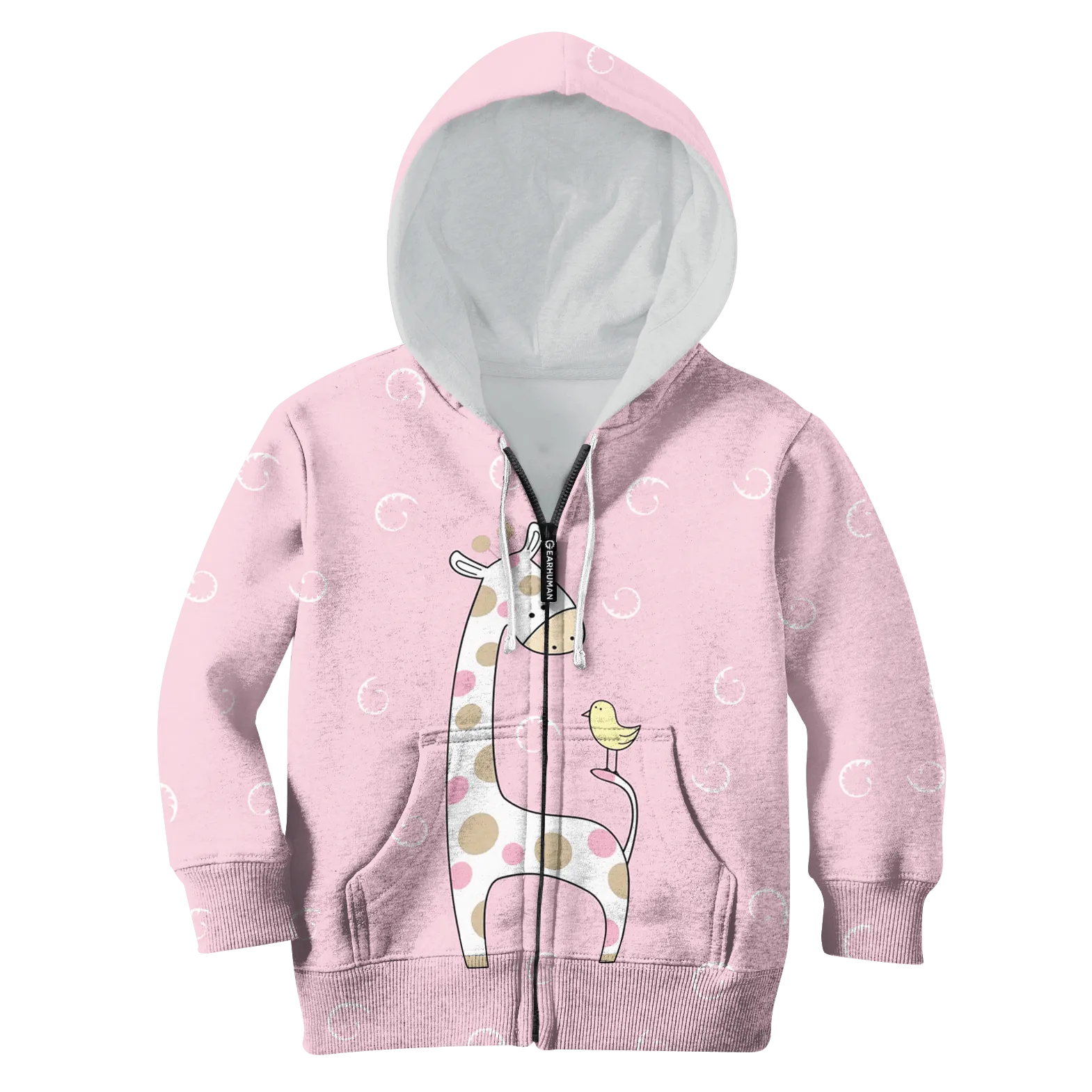 Giraffe And Bird Custom Cosplay Kid Hoodie