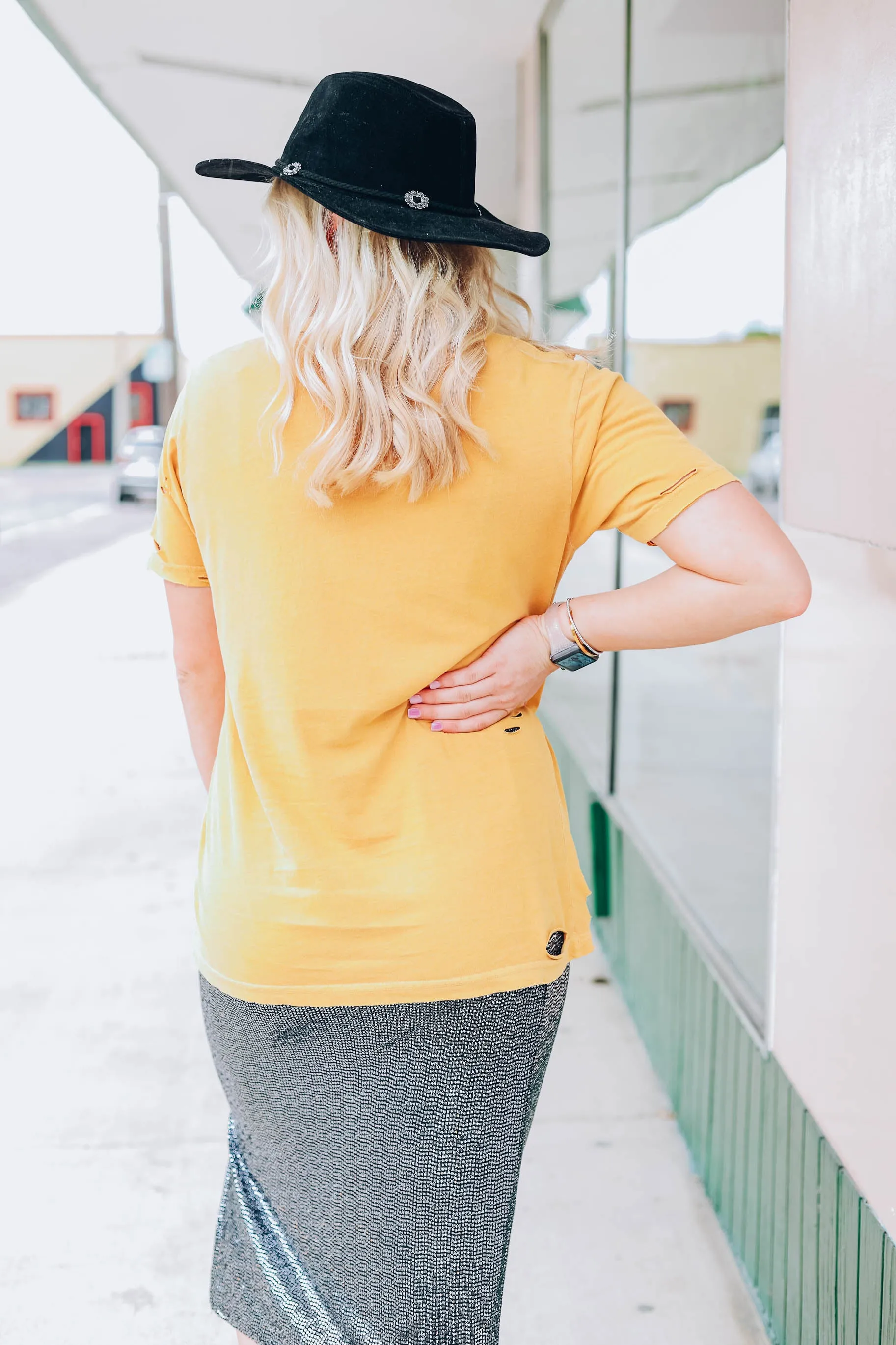 Girl Power Graphic Tee - Mustard