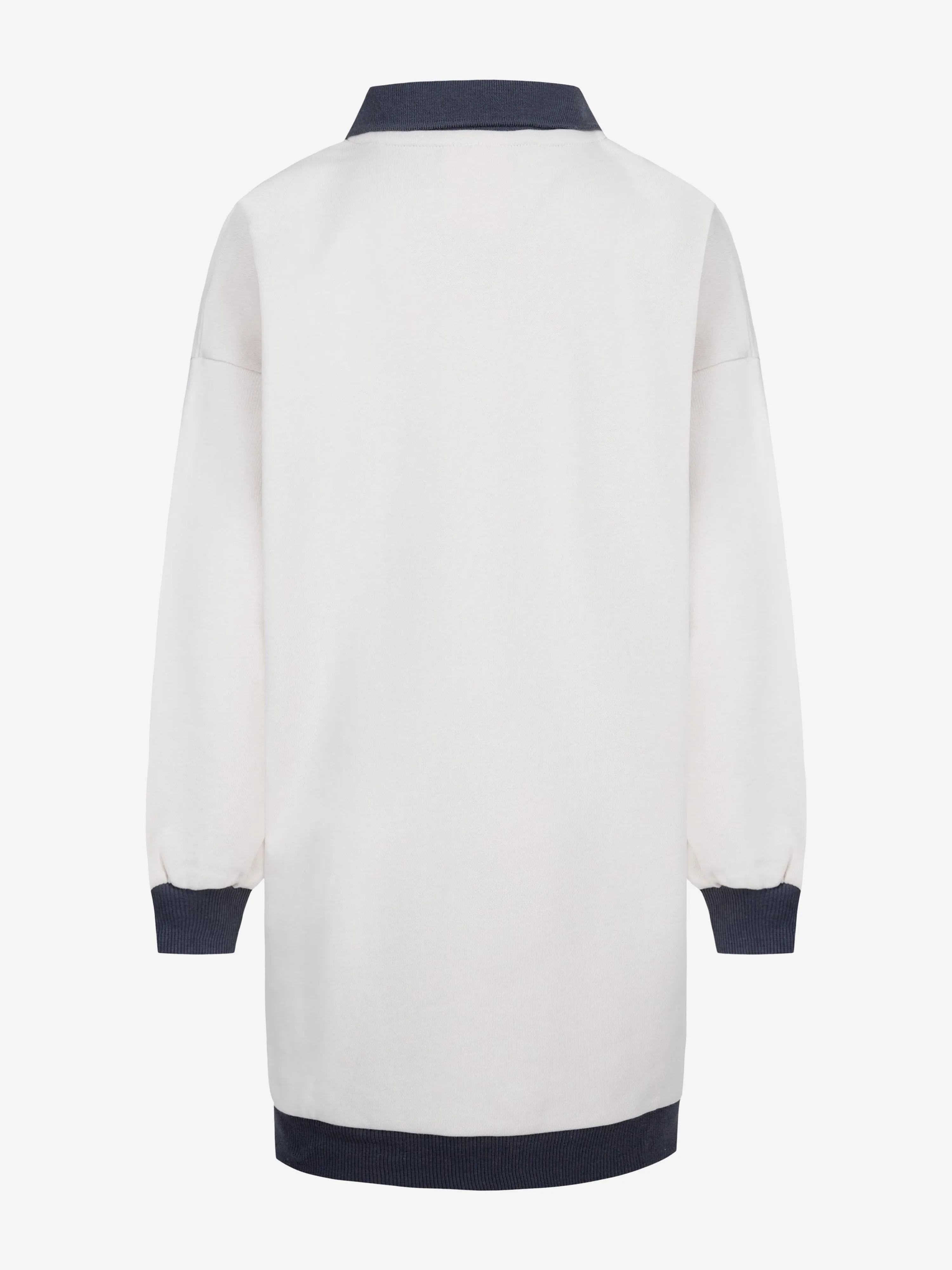 Girls Logo Polo Dress in Ivory