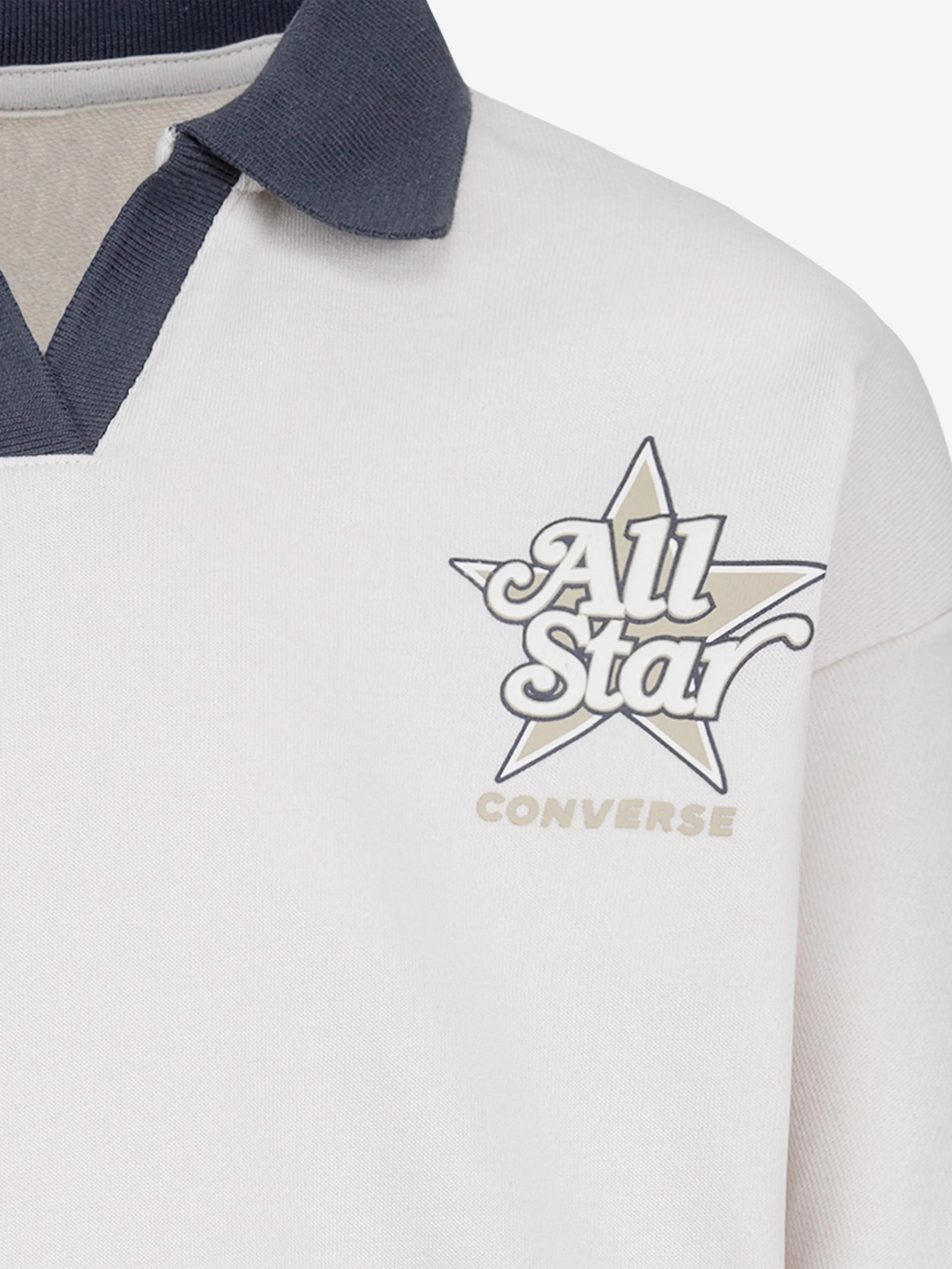 Girls Logo Polo Dress in Ivory