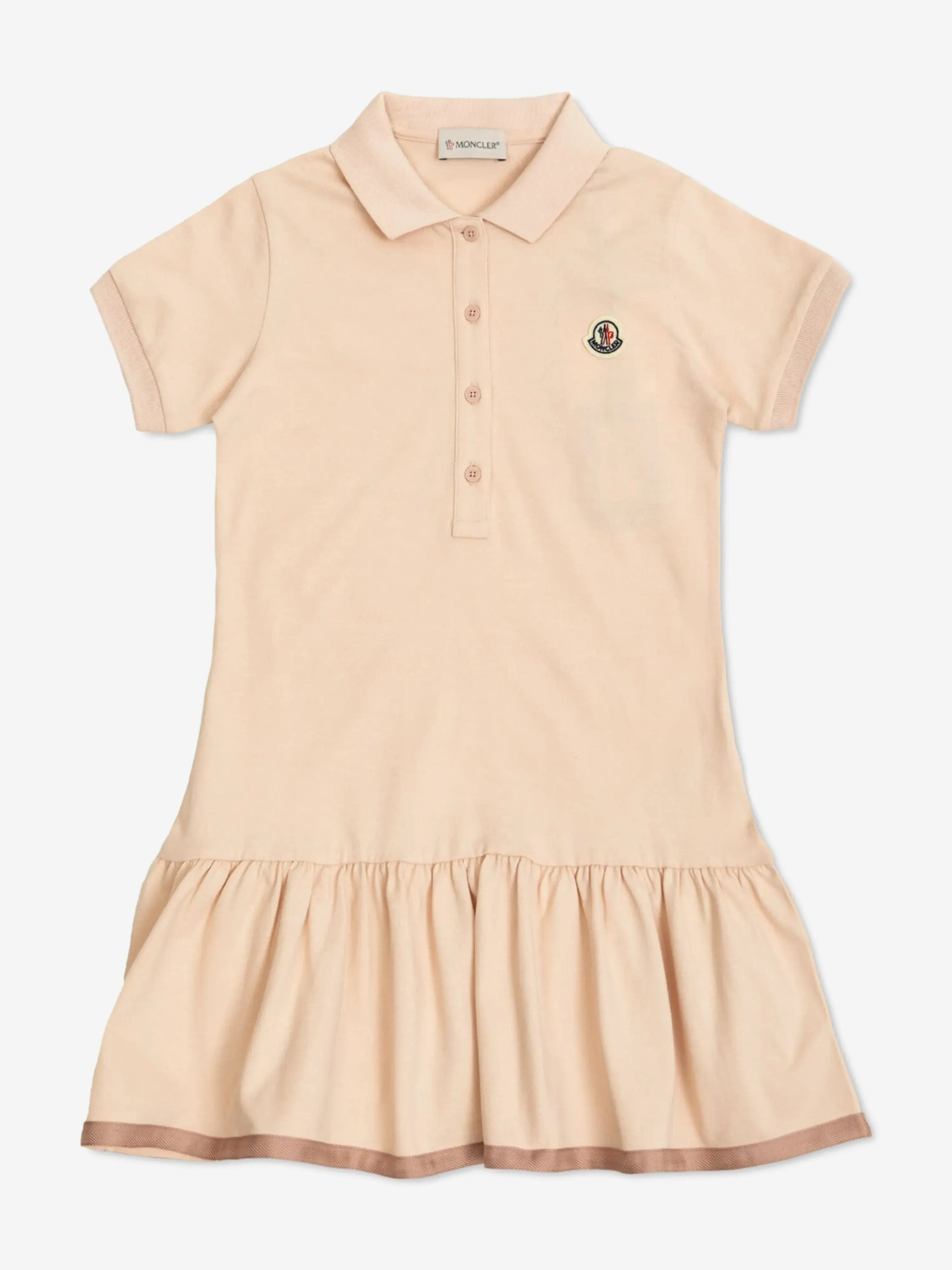 Girls Logo Polo Dress in Pink