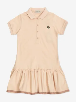 Girls Logo Polo Dress in Pink