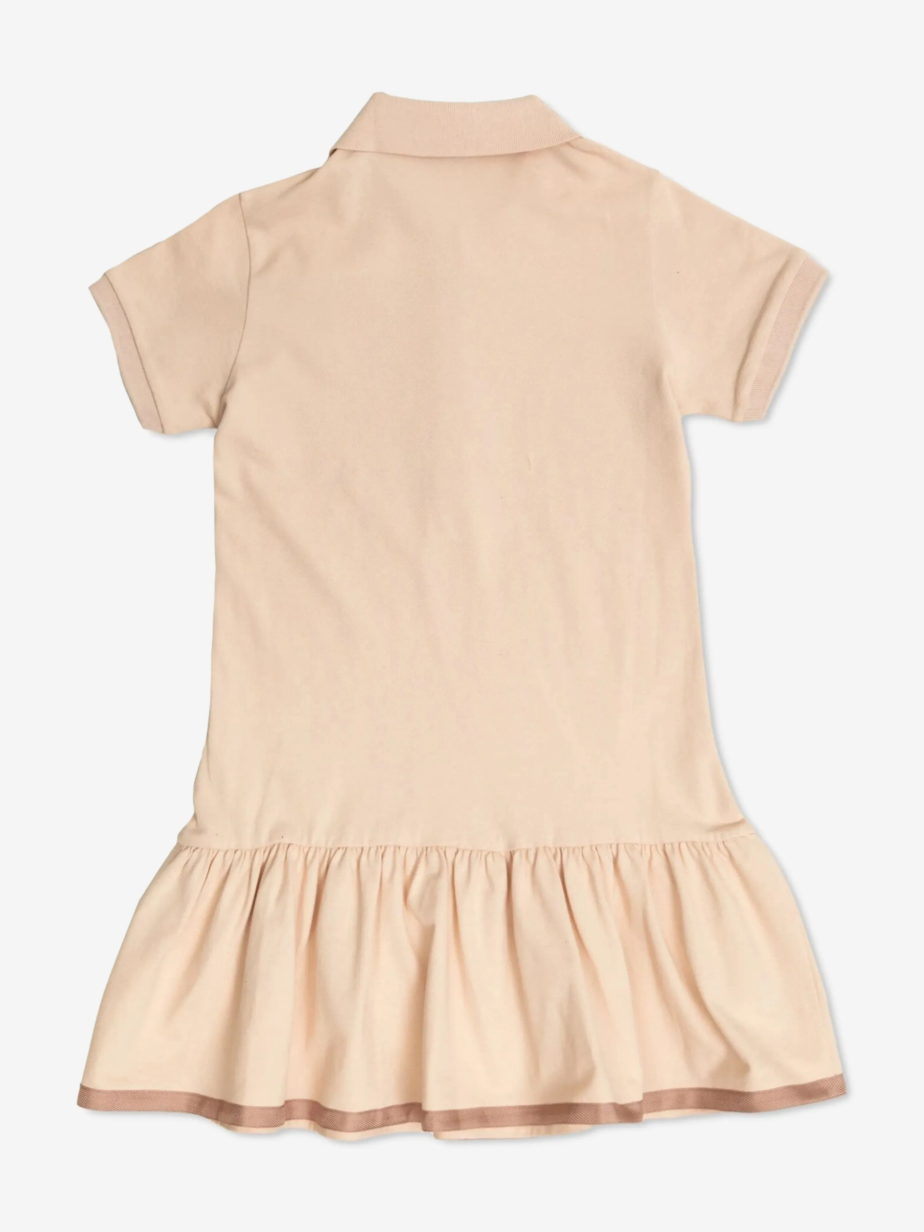 Girls Logo Polo Dress in Pink