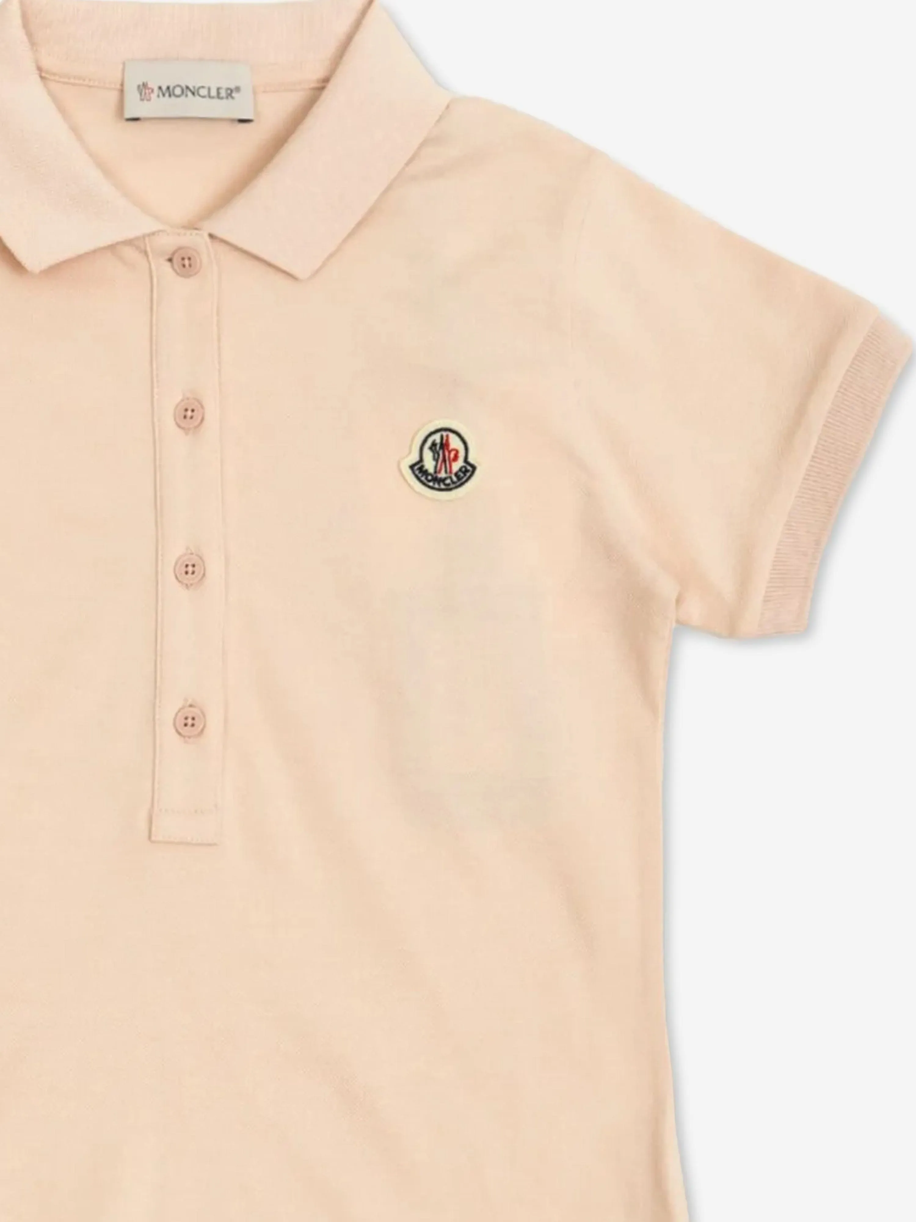 Girls Logo Polo Dress in Pink