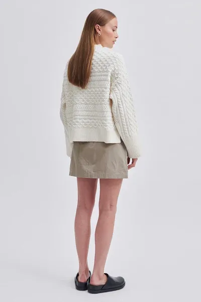 Glava Knit T-Neck - Vaporous White