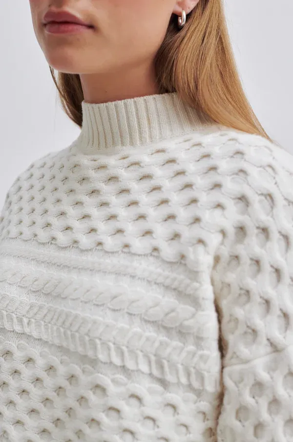 Glava Knit T-Neck - Vaporous White