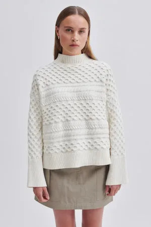 Glava Knit T-Neck - Vaporous White