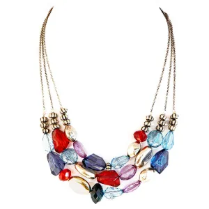 GOLD-MULTI NECKLACE  #SC30720_GLD-MLT (BC3)
