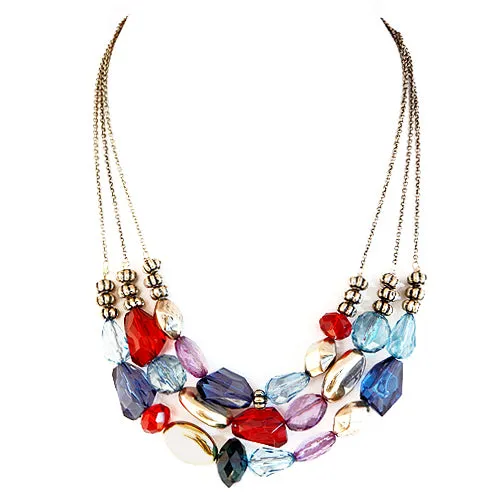 GOLD-MULTI NECKLACE  #SC30720_GLD-MLT (BC3)
