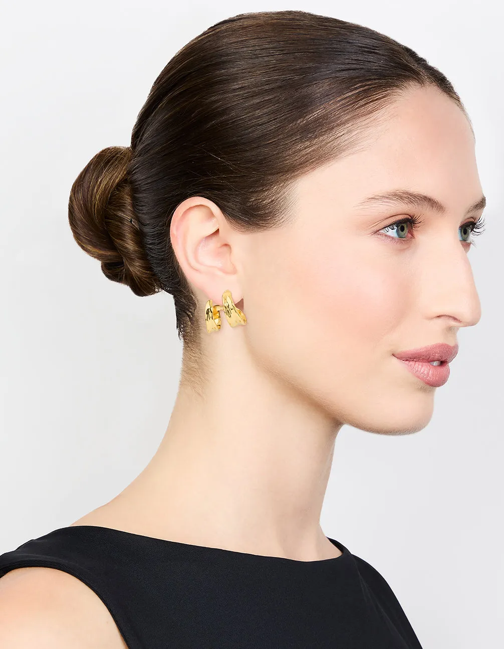 Gold Plated Double Hoop Earrings
