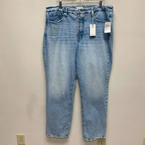 Good American Blue Split Ankle Vintage Inspired Good Boy Button Fly Jeans 18