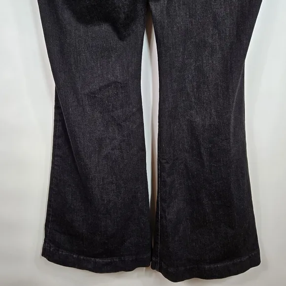 Good American Good Legs Flare Jeans High Rise Flat Tummy Tech Smoothing Black 24