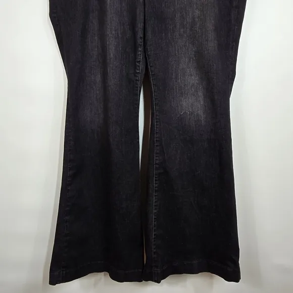 Good American Good Legs Flare Jeans High Rise Flat Tummy Tech Smoothing Black 24