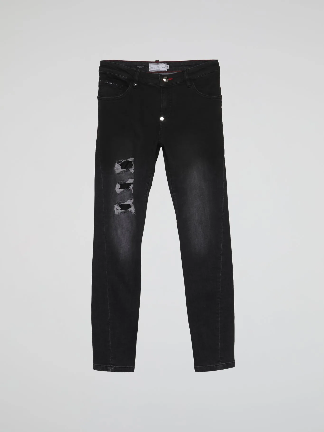 Gothic Plein Black Faded Tattered Jeans (Kids)
