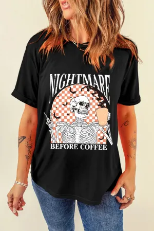 Graphic Round Neck Short Sleeve T-Shirt for Casual Wear