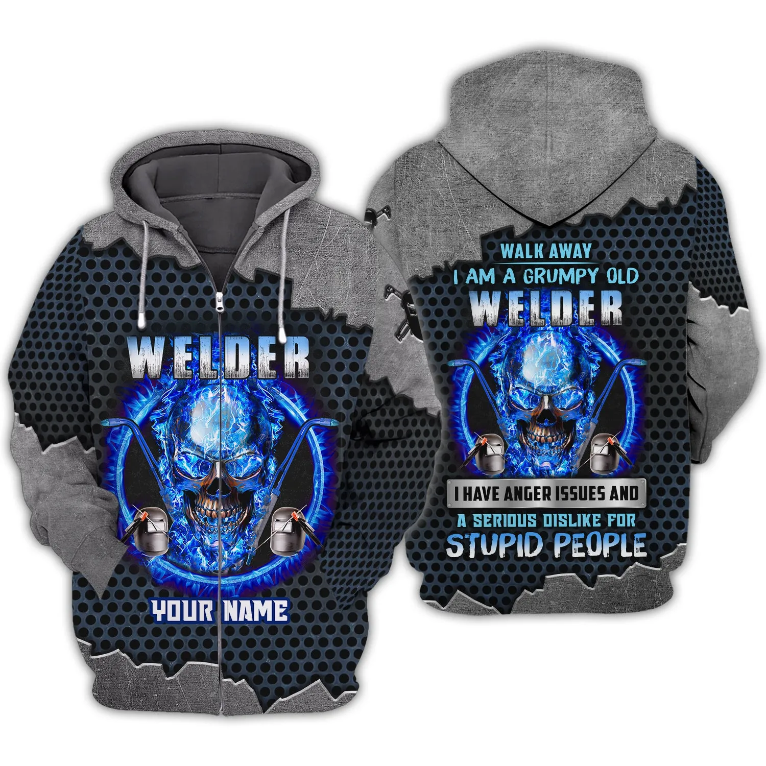 Grumpy Old Welder 3D Shirts Personalized Name