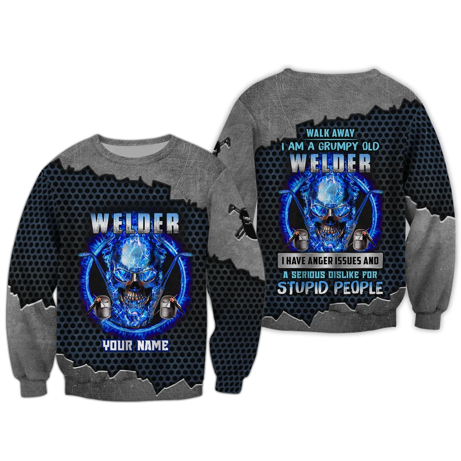 Grumpy Old Welder 3D Shirts Personalized Name