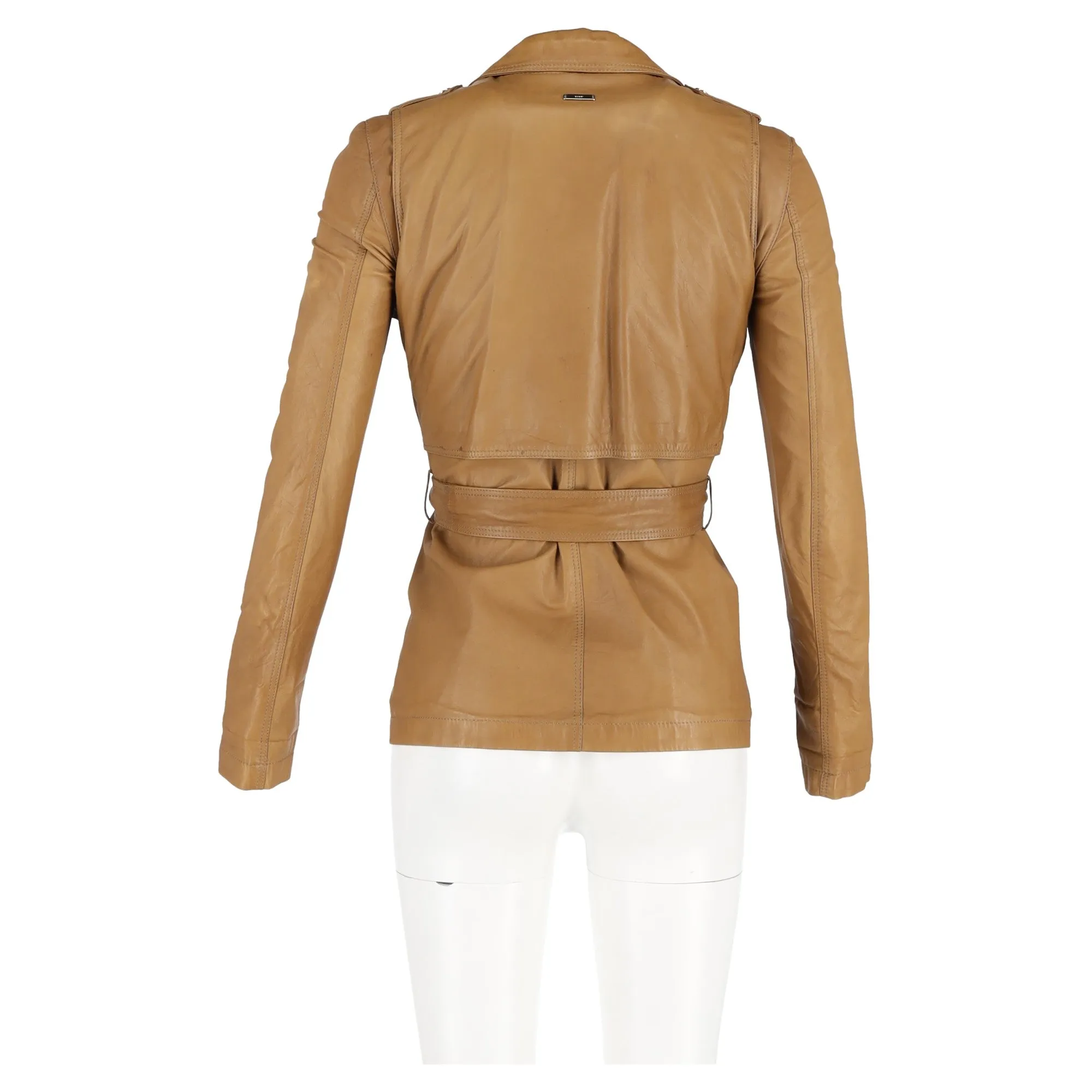 Gucci Biker Jacket in Brown Leather