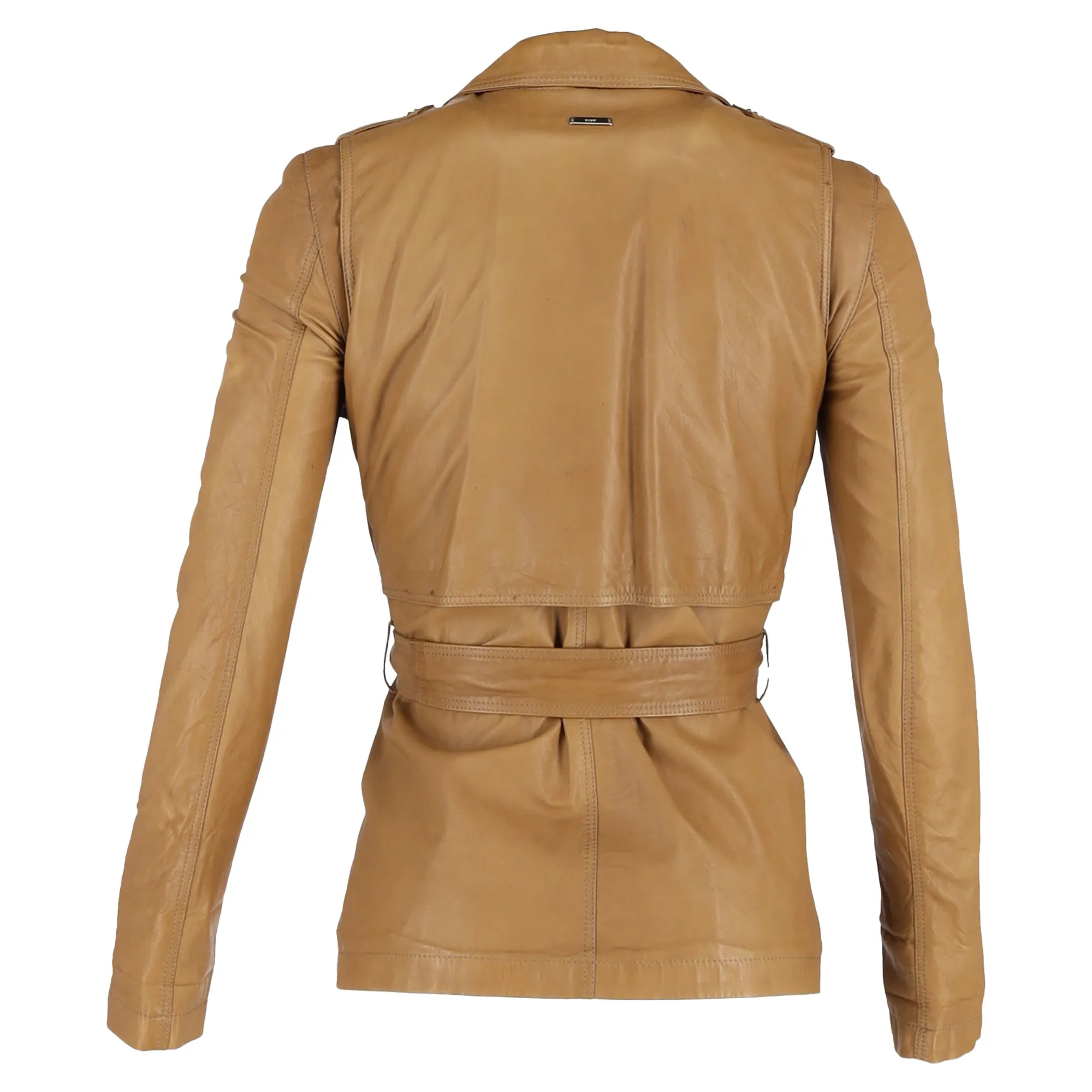 Gucci Biker Jacket in Brown Leather