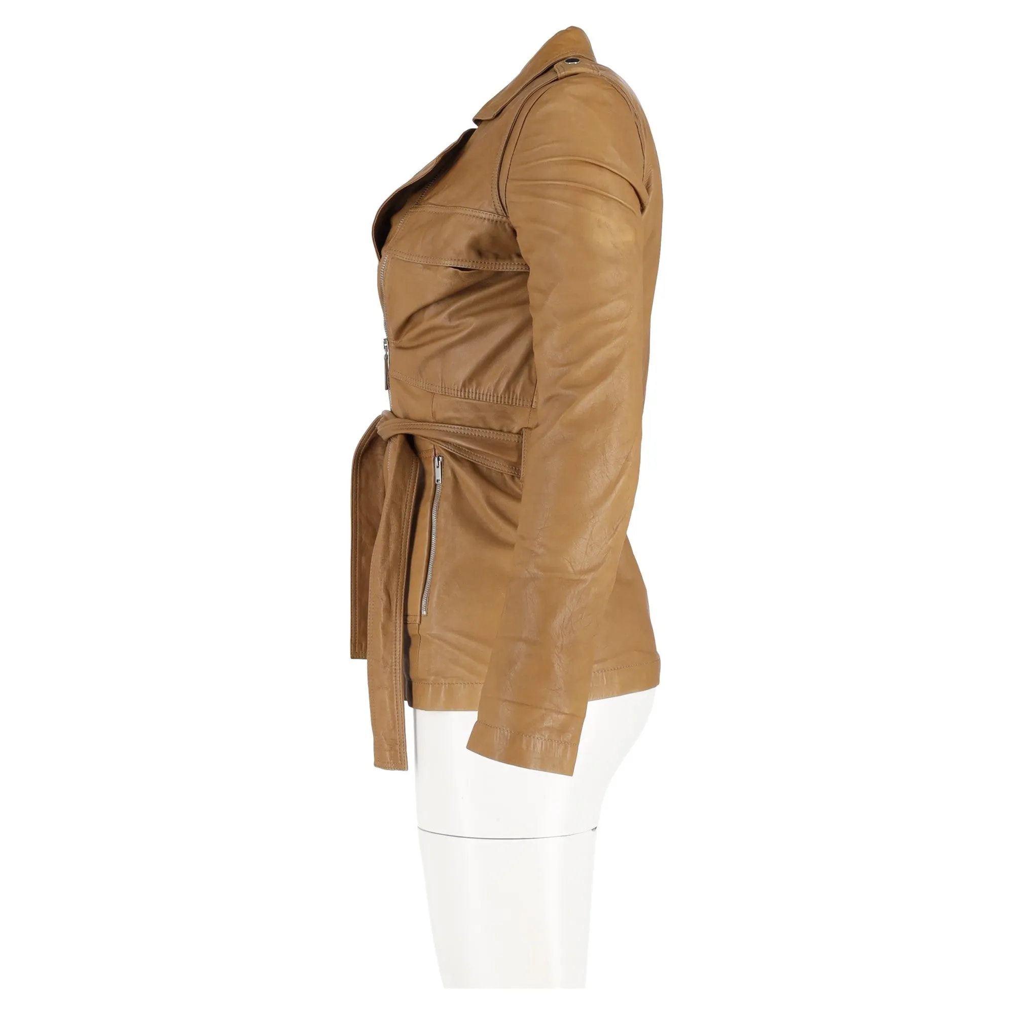 Gucci Biker Jacket in Brown Leather