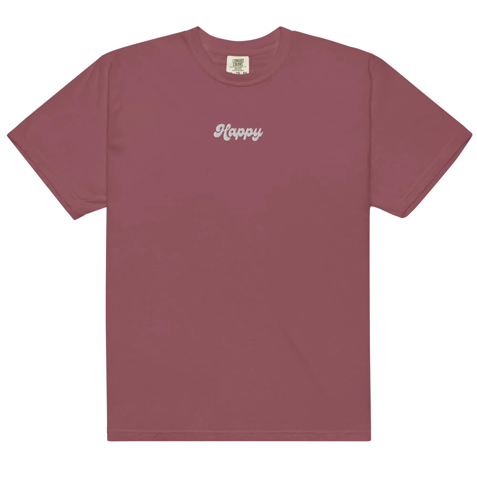 Happy Embroidered T-shirt