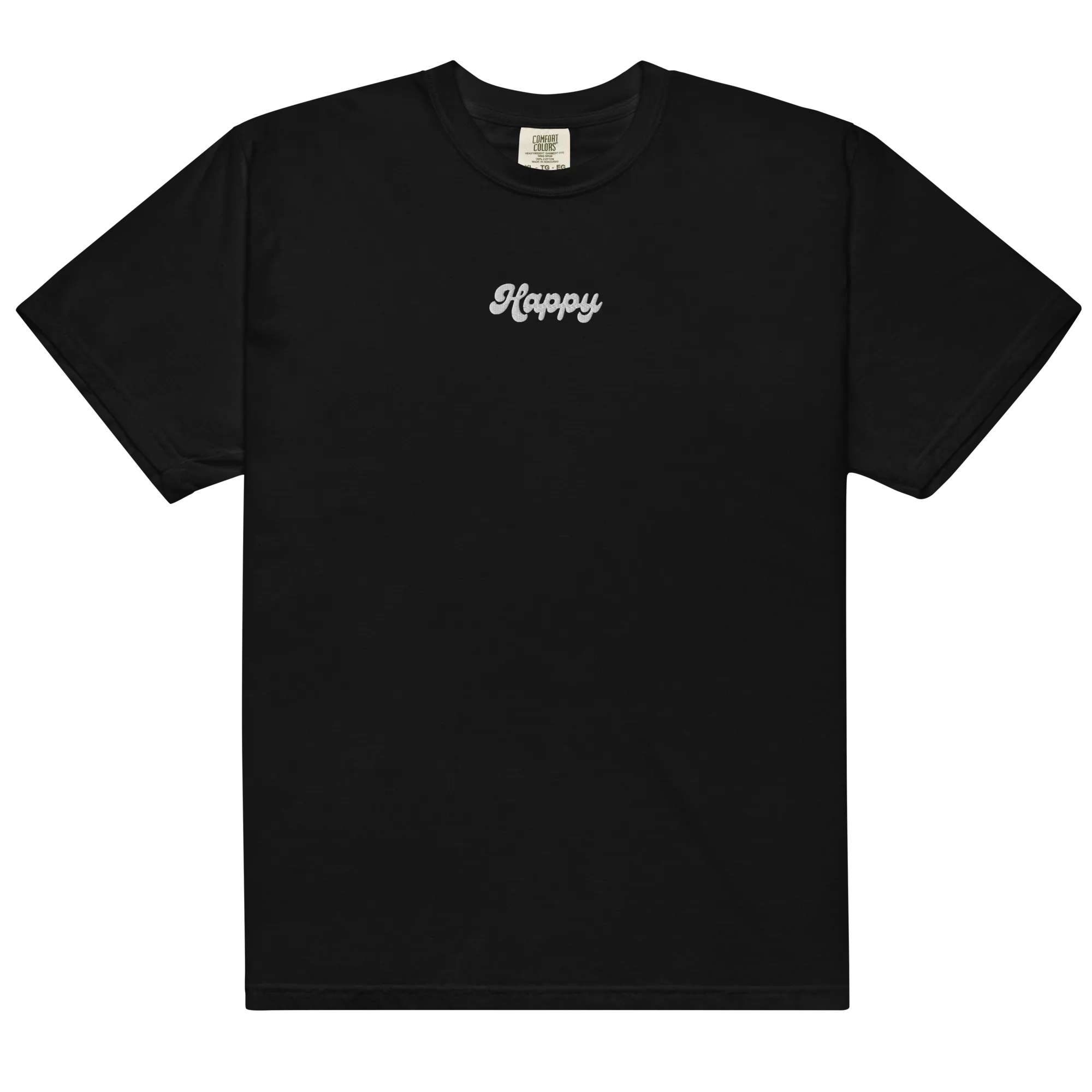 Happy Embroidered T-shirt