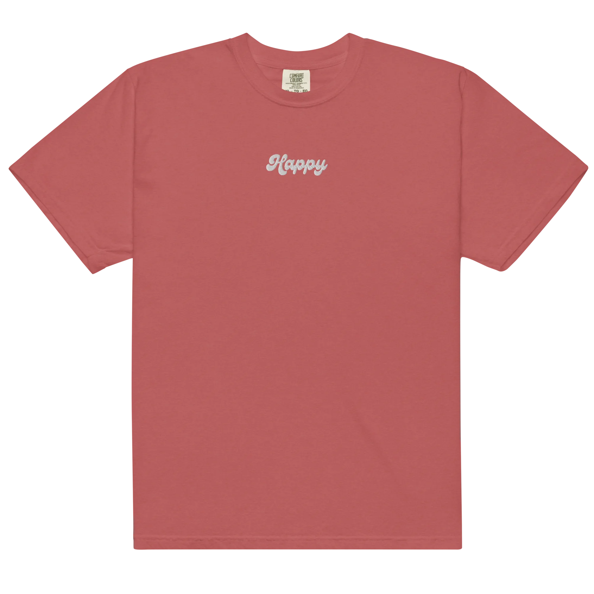 Happy Embroidered T-shirt