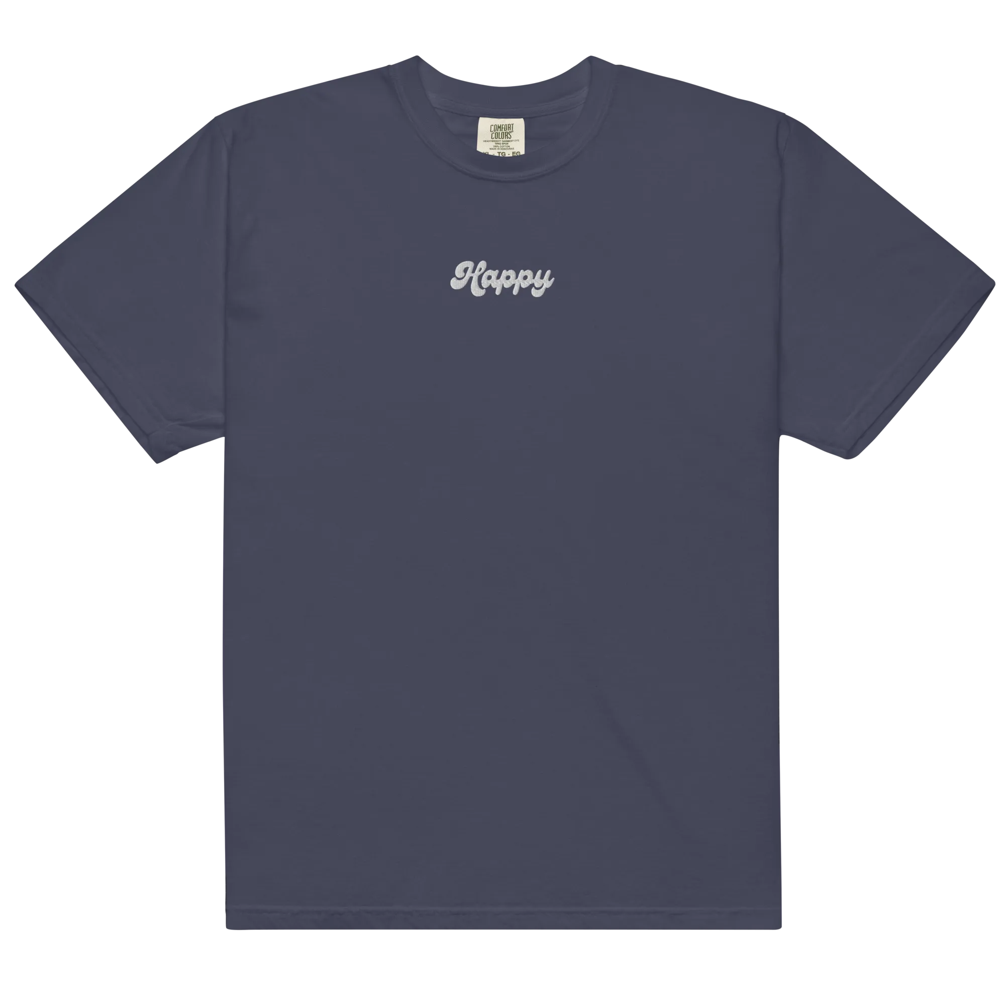 Happy Embroidered T-shirt