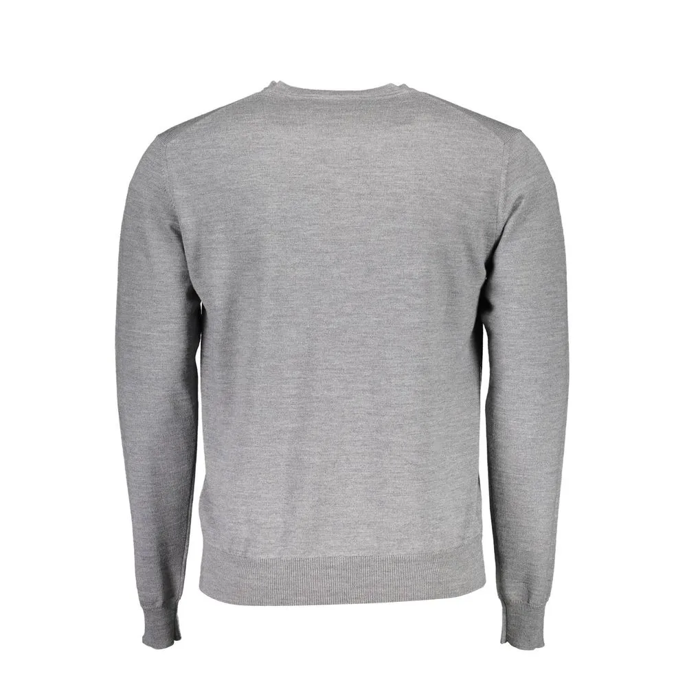 Harmont & Blaine Gray Wool Men Sweater