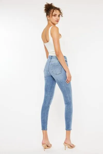 Hazel Blues® |  Kancan High Waist Cat's Whiskers Skinny Jeans