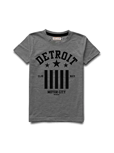 HELLCAT Boys Round Neck Printed Blended Cotton Tshirt -Combo Pack of 5 - Yellow/7-8 Years