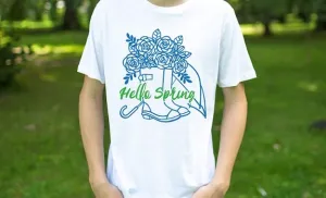 Hello Spring T-shirt SVG Image File Download