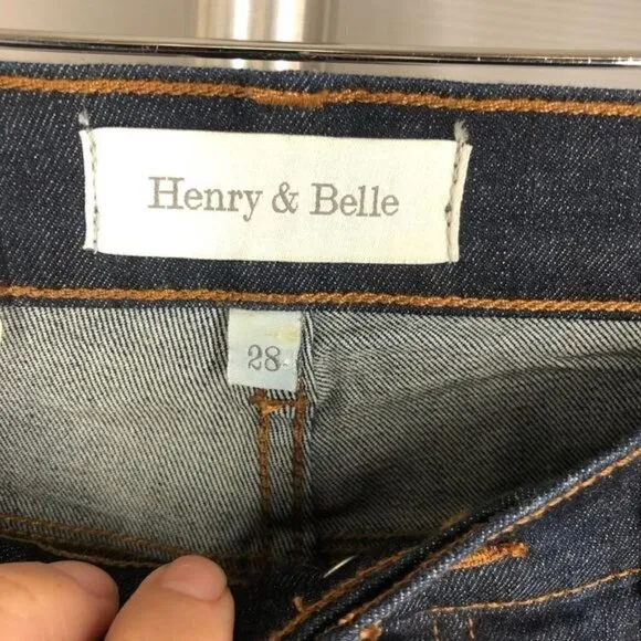 Henry &amp; BELLE Randolph Ideal Skinny Jeans Dark Wash NWT Sz 28
