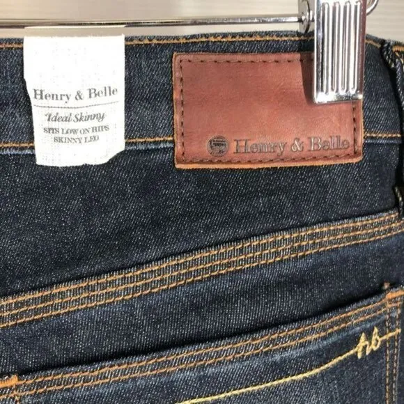 Henry &amp; BELLE Randolph Ideal Skinny Jeans Dark Wash NWT Sz 28