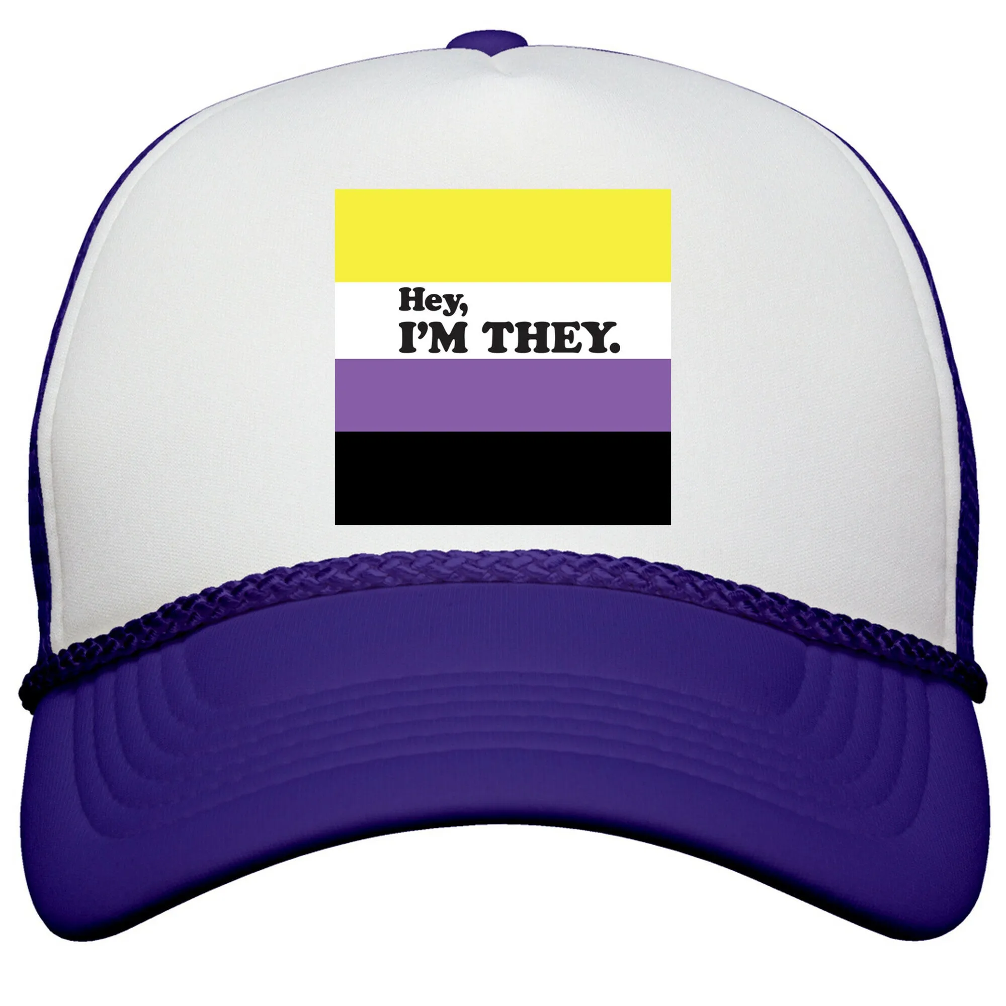 Hey, Im They. \(Non-binary\) Snapback Trucker Hat